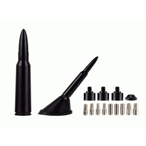 AmmoTenna 30FB 4.25-In. Billet Aluminum 0.30 Cal Replica Antenna Mast, Flat Black