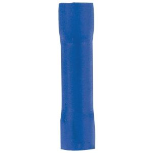 Install Bay BVBC Vinyl Butt Connectors, 100 Count (16-14 Gauge; Blue)