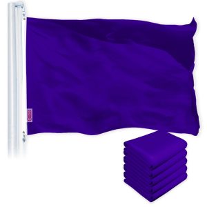 Solid Violet Color Flag 3x5 Ft 5-Pack Printed 150D Polyester By G128